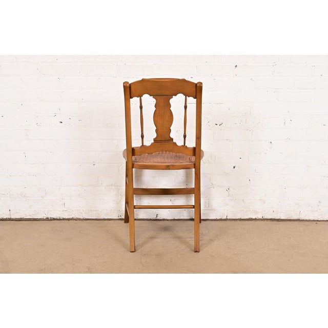 Antique Regency Hand-Painted Maple and Cane Dining Chair or Side Chair, Circa 1900 For Sale - Image 13 of 14