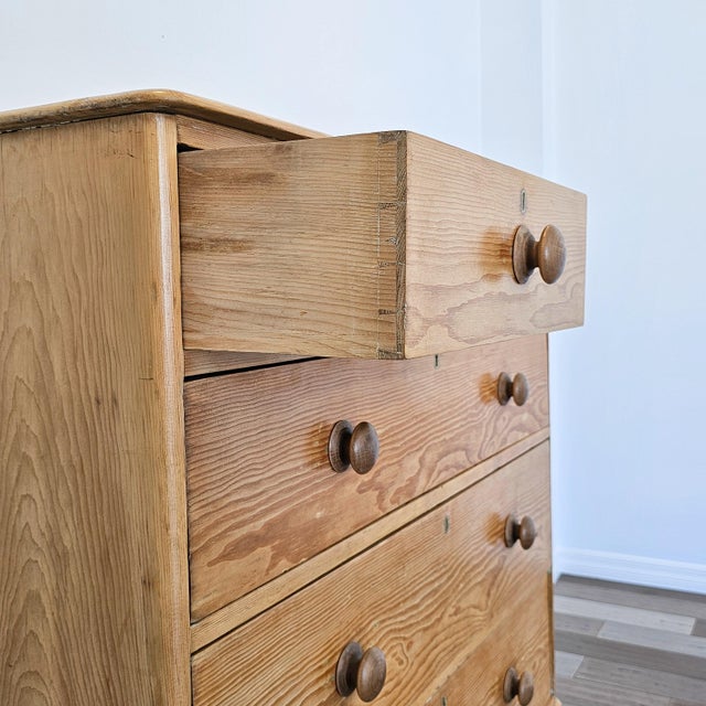Beige Antique English Pine Dresser - Circa 1880 For Sale - Image 8 of 14