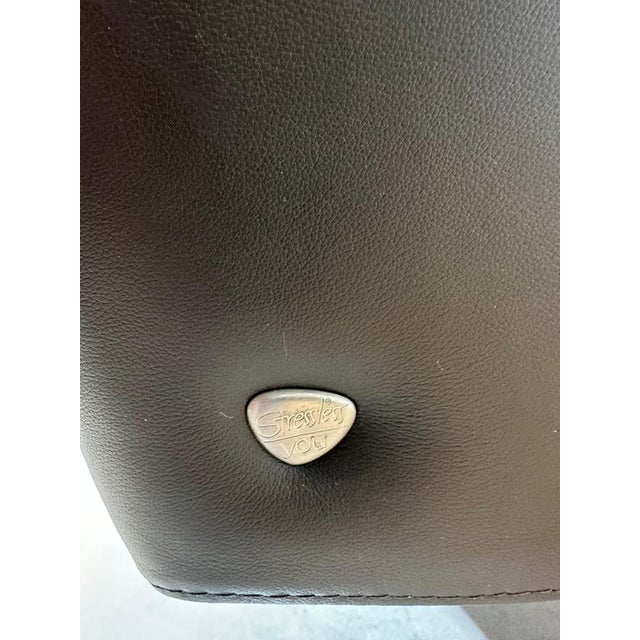 Two-Seat Sofa in Black Leather from Stressless For Sale - Image 3 of 7