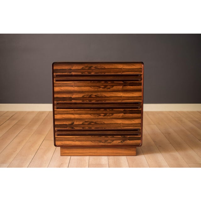 Mid-Century Modern Mid Century Modern Rosewood Tall Dresser Chest by Westnofa of Norway For Sale - Image 3 of 13