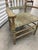 Vintage American Primitive Distressed Green Spindle-Back Rush-Seat Armchair For Sale - Image 4 of 7