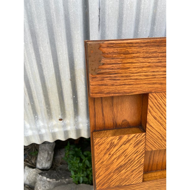 Wood Lane Brutalist Queen Headboard For Sale - Image 7 of 8