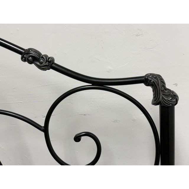 Queen Size Bombay Company Scrollwork Metal Bed Frame, Vintage For Sale In San Francisco - Image 6 of 12