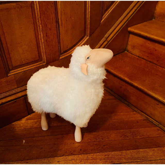 Equal parts iconic and adorable, this is a lamb-sized sheep stool or sculpture in the style of Lalanne. This sheep...