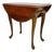 1980s Vintage Traditional English Queen Anne Mahogany Drop Leaf Side Table For Sale