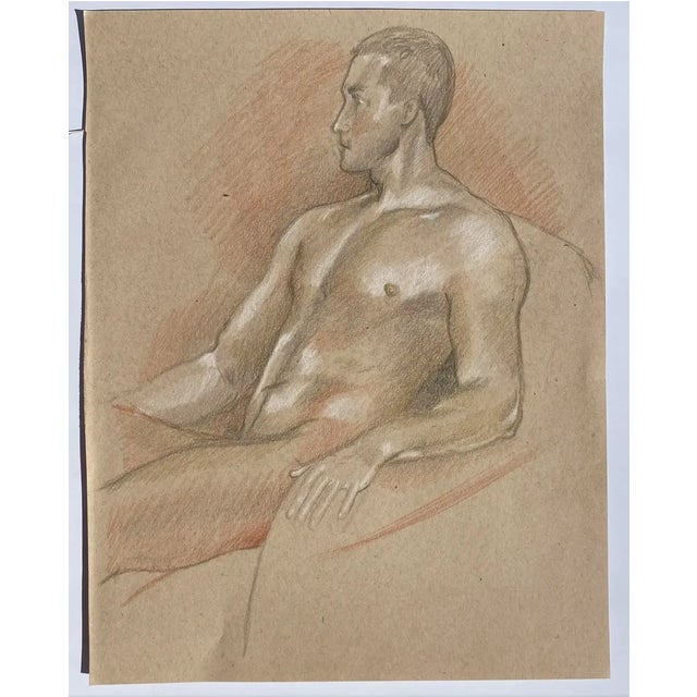 Drawing on tan wove paper from the estate of Florida artist Dr. Ronald Frank Yrabedra (1944-2022). Yrabedra earned his...