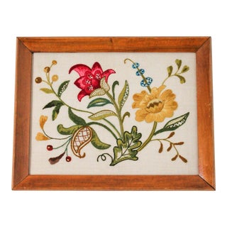 Vintage Needle Point Framed Wall Art For Sale
