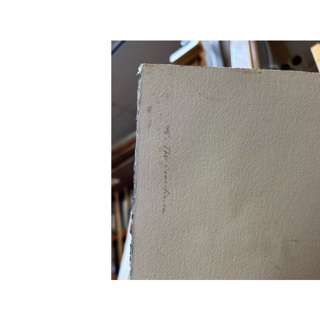Louisiana Modernist “The Crucifixion”, Large Mixed Media Painting, Sarah Albritton For Sale - Image 4 of 4