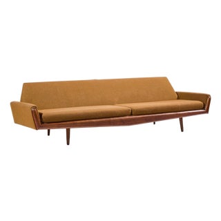Adrian Pearsall for Craft Associates Mid Century Walnut Gondola Sofa For Sale