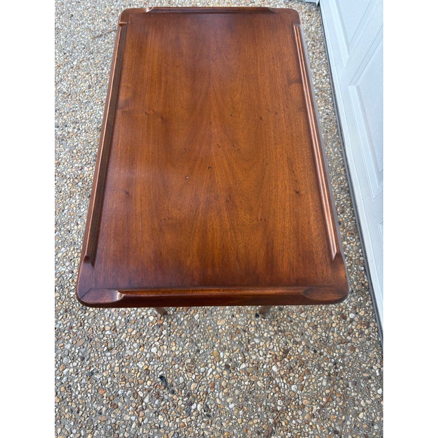 Mid 20th Century Mid 20th Century Made in Denmark, Mid-Century Modern Danish End Table With Raised Border and Tapered Legs For Sale - Image 5 of 11