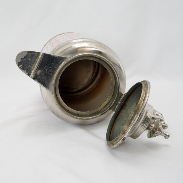 Victorian Graniteware Silverplate, and Enamel Coffee Pot Manning, Bowman & Co Circa 1890 For Sale - Image 12 of 14