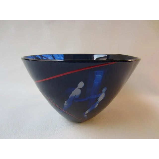 1990s Shell or Bowl in Handmade Glass with Silhouettes by Morag Gordon, 1990s For Sale - Image 5 of 7