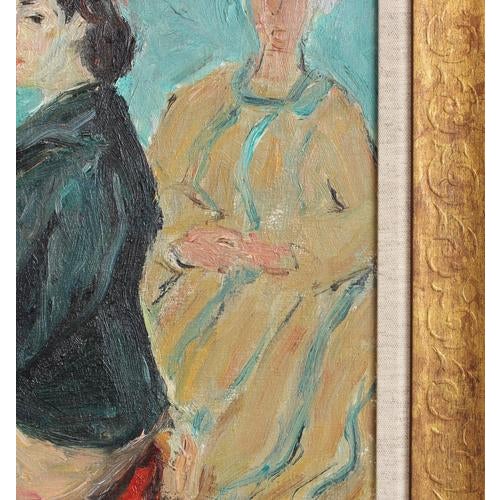 Beige Carlo Striccoli, Figure at the Piano, 1960s, Oil on Board, Framed For Sale - Image 8 of 17