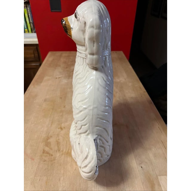 Antique Decorated Staffordshire Spaniel Dog, Circa 1860's For Sale - Image 13 of 14