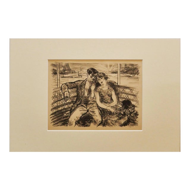 Aldo Caron, Paris, Lithograph, Mid-20th Century For Sale