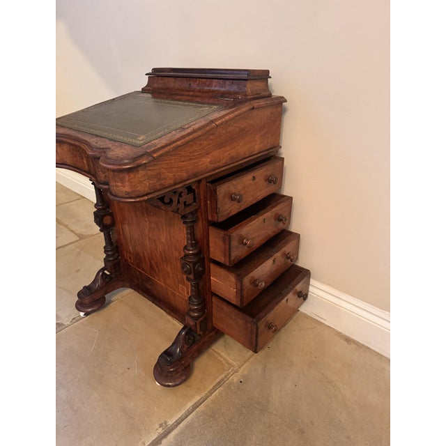 Antique Victorian Walnut Freestanding Davenport, 1860 For Sale - Image 6 of 13