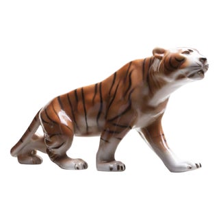 Czechoslovakian Tiger from Royal Dux, 1960s For Sale