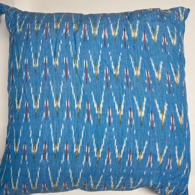 Blue Ikat Pillows a Pair Chairish