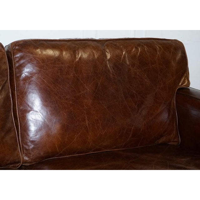 Animal Skin Viscount Sofa in Brown Leather from Timothy Oulton For Sale - Image 7 of 15