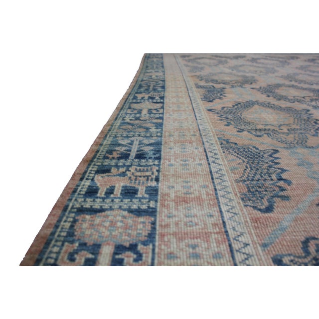Traditional Hand Knotted Wool & Cotton Oushak Rug - 6′9″ × 10′1″ For Sale - Image 3 of 4