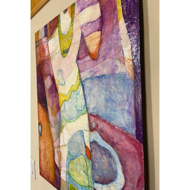 "Burst of Joy" Original Modern Abstract Colorful Mixed Media Painting by Artist Sonia Gold For Sale - Image 10 of 13