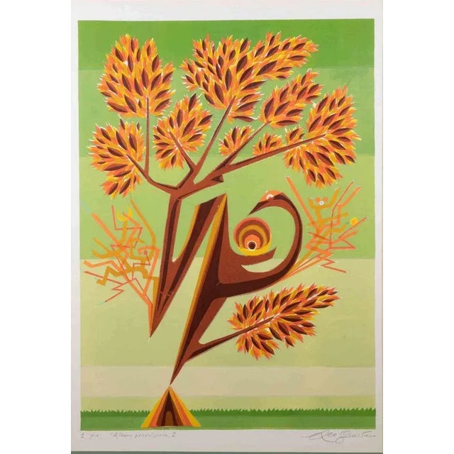 Leo Guida, Temporary Tree 2, Lithograph, 1970s For Sale - Image 4 of 4