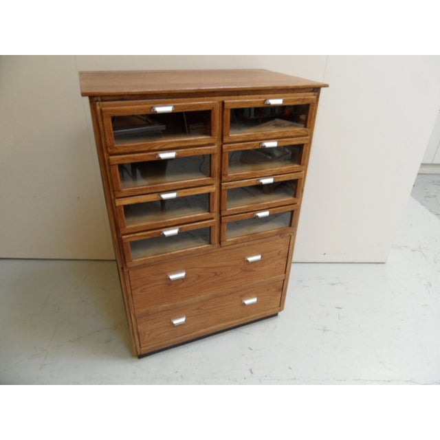 Vintage Dutch Shop Display Cabinet with Drawers, 1950s For Sale - Image 11 of 15