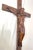 Big Antique Hand Carved Wood Religious Jesus Christ Crucifix Cross Sculpture God For Sale - Image 4 of 11