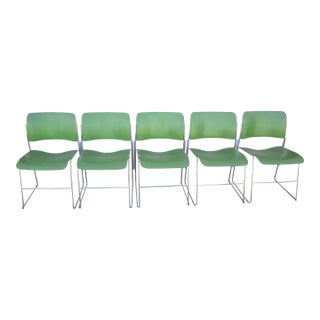 Set of 5 Vintage 40/4 Chairs by David Rowland For Sale