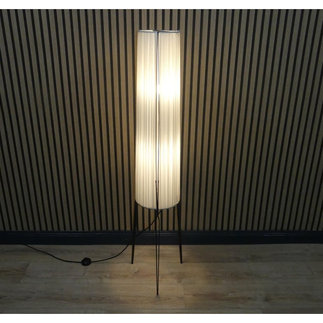 Decorative highlight 1960s floor lamp "rocket lamp" in Sputnik design Based on the stable, heavy construction and quality,...