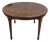 Vintage Drexel Passage Mahogany Sunburst Veneer Round Extension Dining Table For Sale