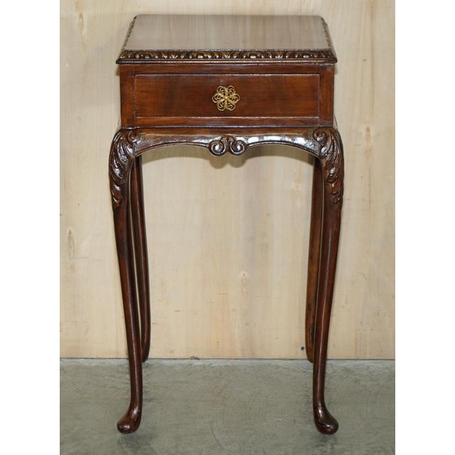 Victorian Cabriole Legged Single Drawer Tables by Charles & Ray Eames, Set of 2 For Sale - Image 3 of 18