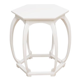 Baker Lacquered Side Table For Sale