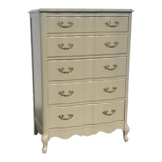 1970s French Provincial Highboy Dresser For Sale