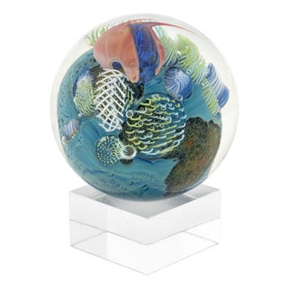 John Simpson "Planet" Art Glass Paperweight, 2018 For Sale