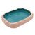 Mid-Century Modern 1950s Mid-Century Modern Low Edged Aqua Colored Pond Themed Pottery Candy Dish For Sale - Image 3 of 4
