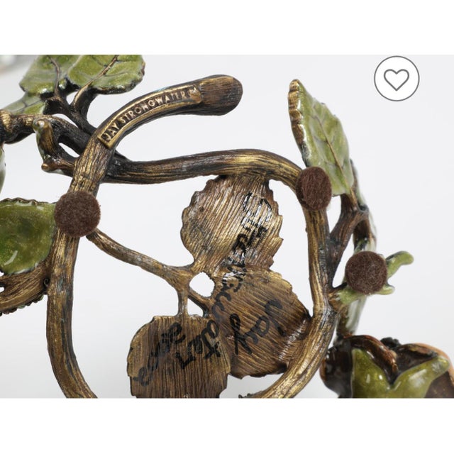 French Jay Strongwater Green Glass & Jeweled Enamel Flower Vase For Sale - Image 3 of 3