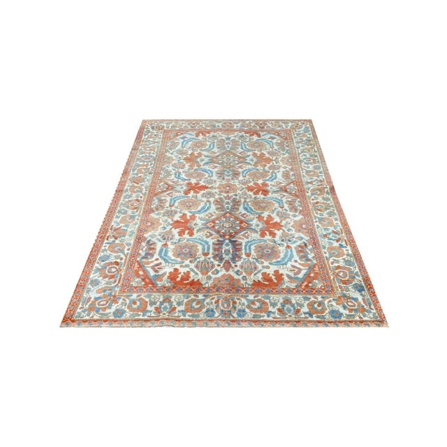 Textile 1950s Old Vintage Persian Bakhtiari Area Rug 5x7 For Sale - Image 7 of 11