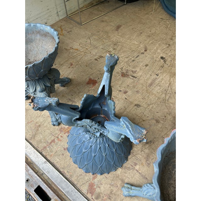 Rare Neoclassical Antique Garden Urns- A Pair For Sale - Image 15 of 17