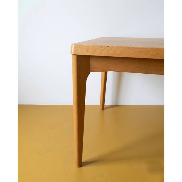 Mid-Century Modern Vintage Danish Oak Table by Henning Kjærnulf for Vejle Mobelfabrik, 1950s For Sale - Image 3 of 7