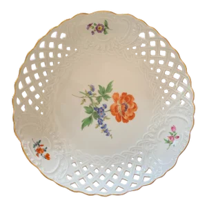 Meissen Floral Reticulated Bowl