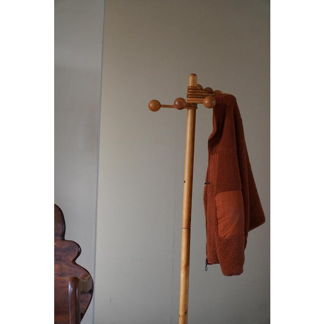 Vintage Danish Coat Stands in Pine, 1970s, Set of 2 For Sale - Image 16 of 18