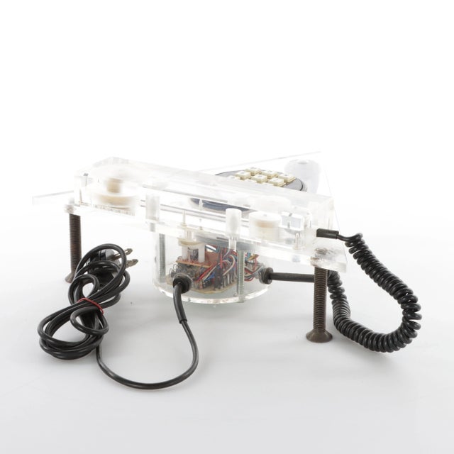 Plastic Acrylic Glass Telephone For Sale - Image 7 of 9