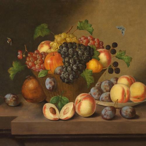 European Artist, Still Life and Insects, 19th Century, Oil on Canvas, Framed For Sale - Image 3 of 13