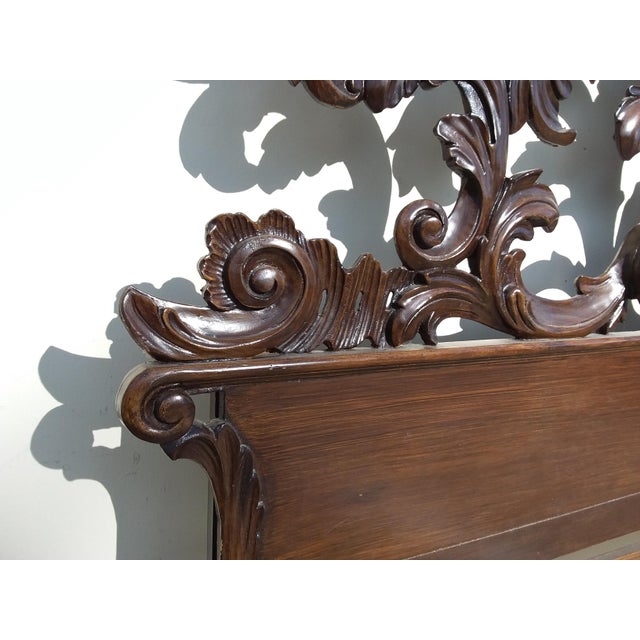 Mid 20th Century Italian Carved Wood King Size Headboard Chairish