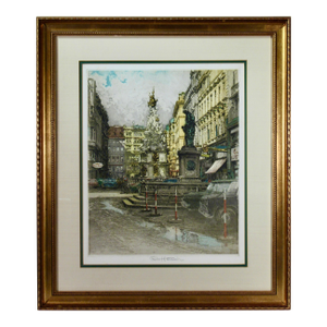 Robert Kasimir Vienna Scene Ii C. 1970 Original Print