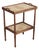 Regency Style Two Tier Mahogany & Embroidered Silk Tray Table For Sale