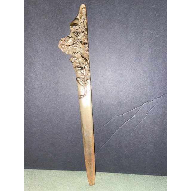 Antique Bronze. Antique Bronze Letter Opener For Sale - Image 9 of 10