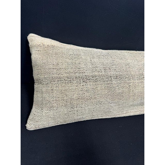 Turkish Hemp Pillow Cushion Natural Beige Cushion Cover 14"x40" #30520 Enhance your home decor with our Kilim Pillow...