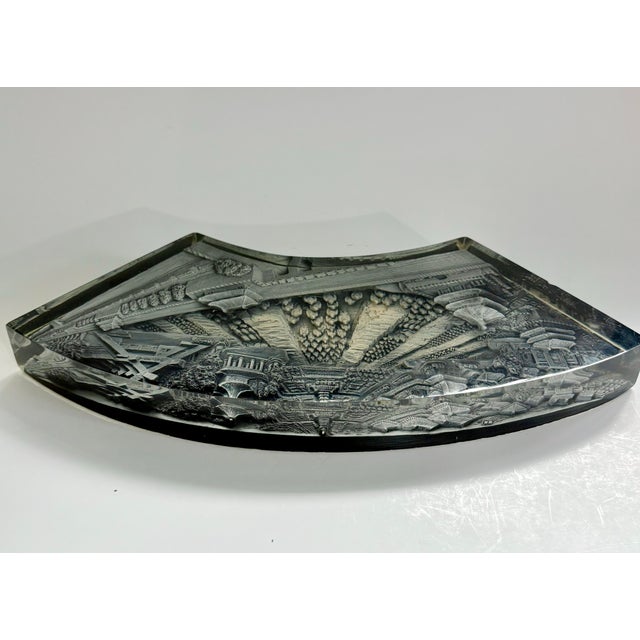 Plastic 1990s 3d Laser-Etched Curved Acrylic Sculpture – Terracotta Warriors Excavation Scene – 11.5” Wall Art Display Piece For Sale - Image 7 of 12